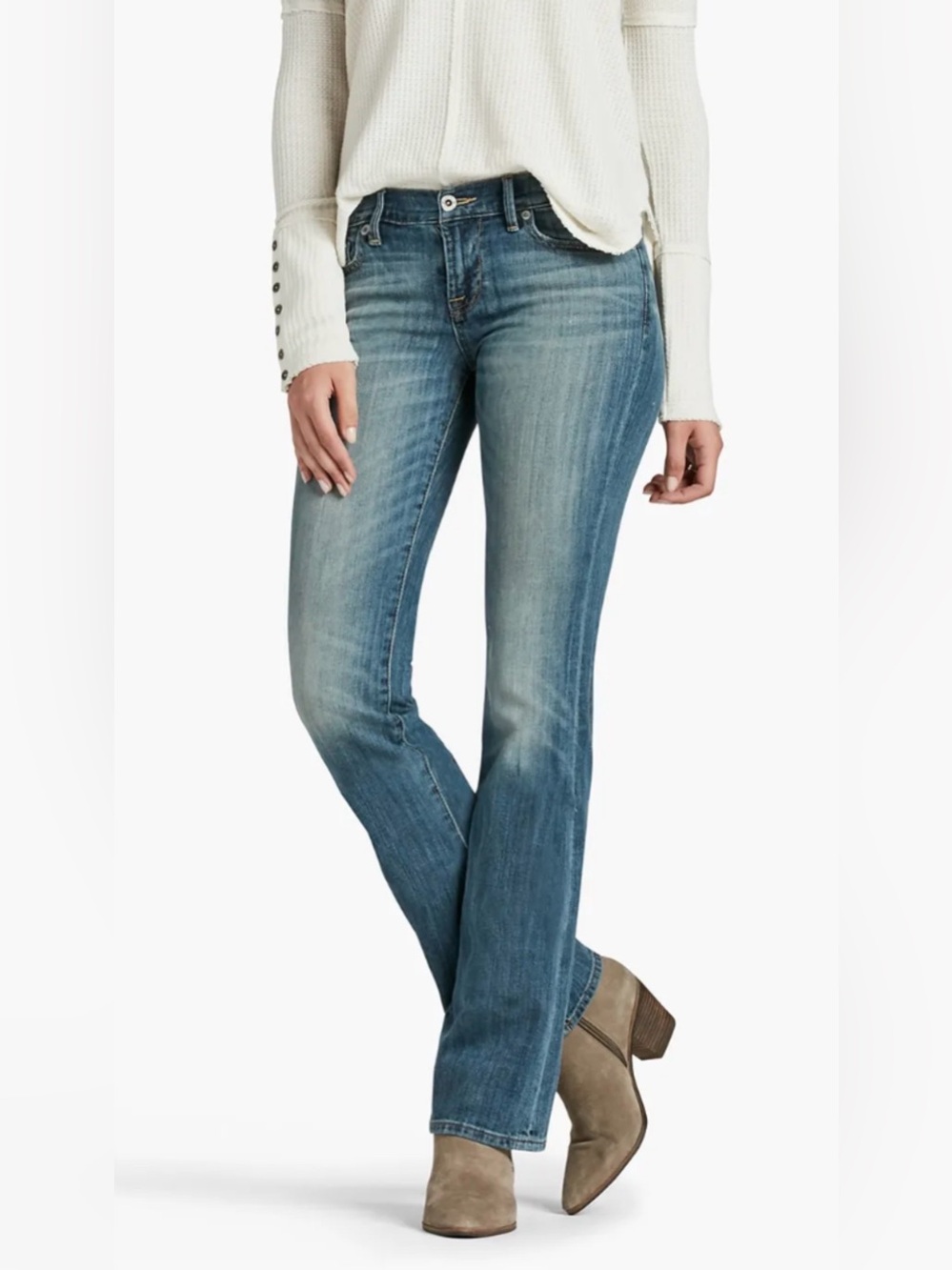 Lucky Brand Sweet N Low Bootcut Jeans Medium Wash Low Rise Denim